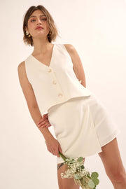 Vest Dressed Sleeveless Suit Mini Dress - ShopPromesa
