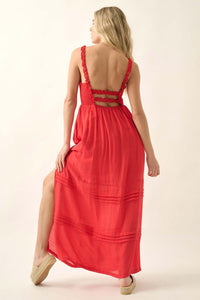 Pristine Beauty Smocked Open-Back Maxi Dress - ShopPromesa