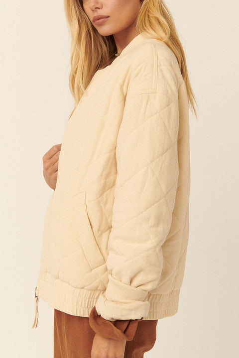 Soothe Your Soul Quilted Bomber Jacket - ShopPromesa