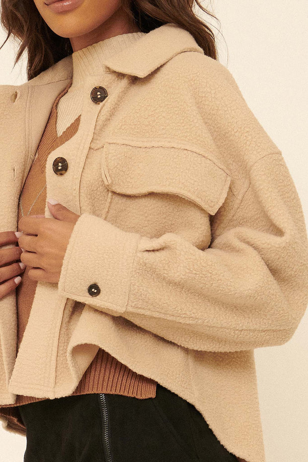 Fuzzy Feelings Oversized Fleece Jacket - ShopPromesa
