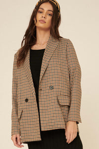 Down To Business Plaid Blazer - ShopPromesa