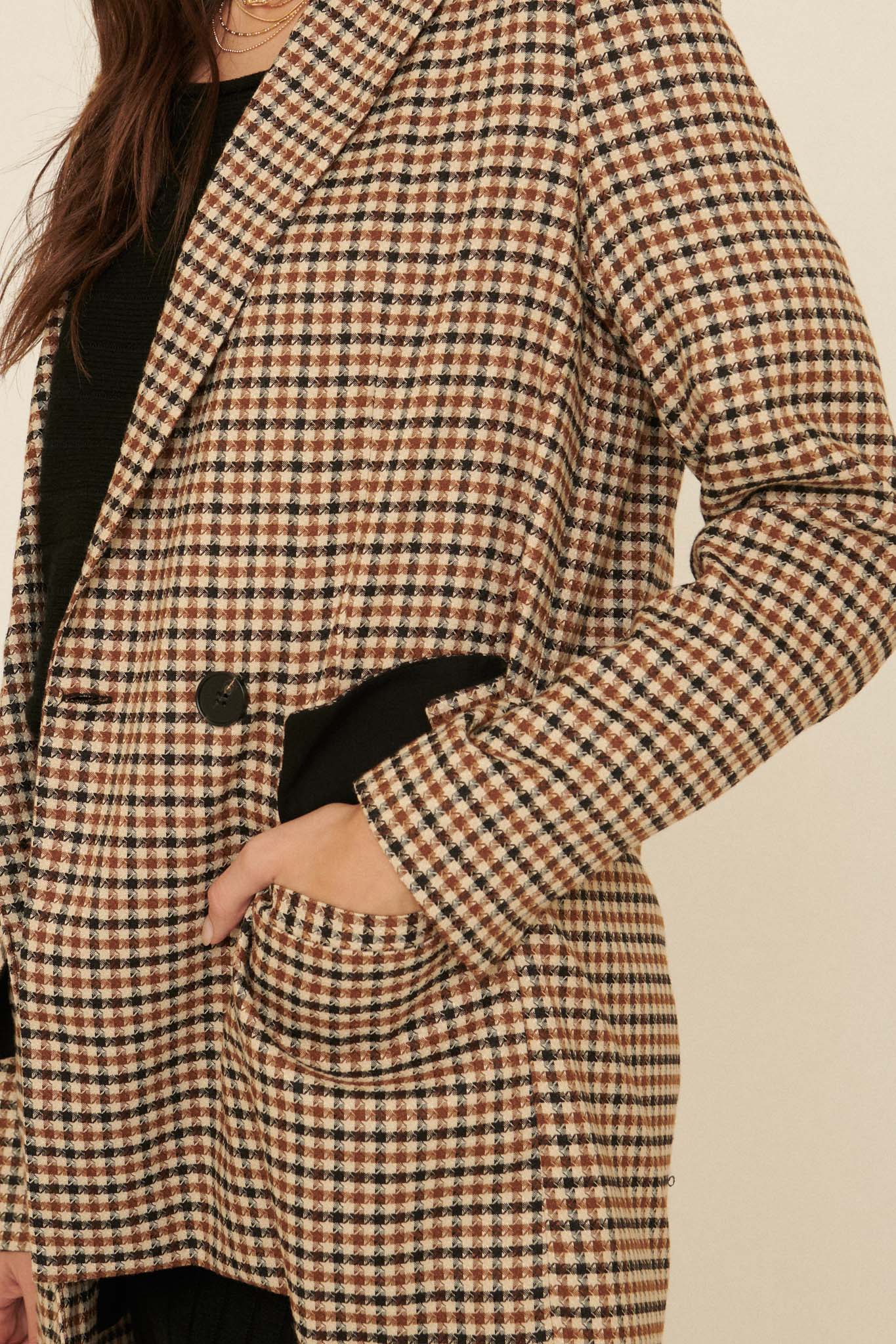 Down To Business Plaid Blazer - ShopPromesa