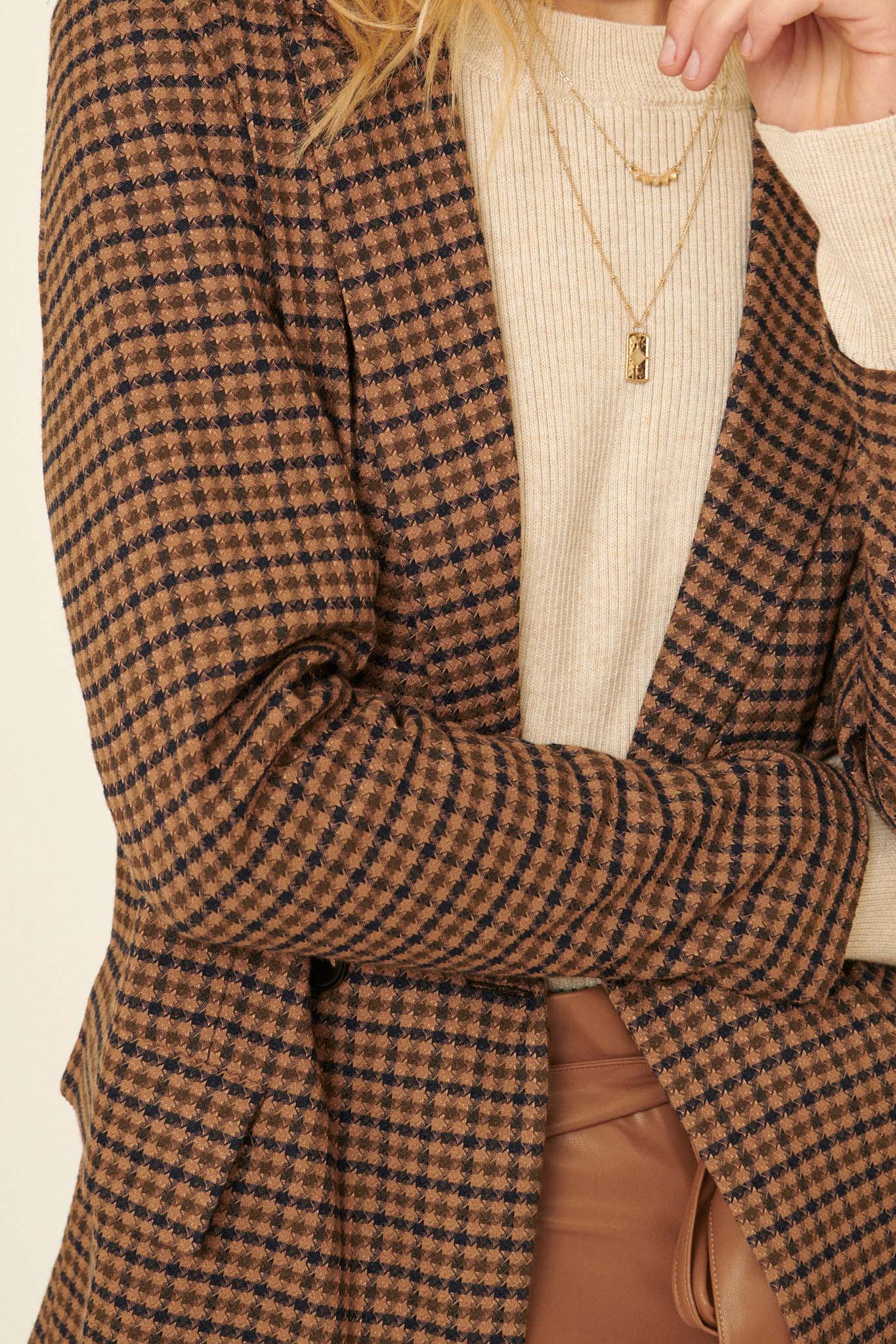 Down To Business Plaid Blazer - ShopPromesa