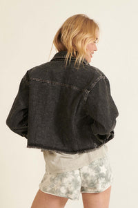 Too Much Fun Acid-Wash Cutoff Denim Jacket - ShopPromesa