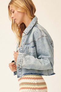 Too Much Fun Acid-Wash Cutoff Denim Jacket - ShopPromesa