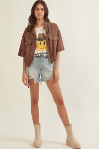 Adventure Awaits Short-Sleeve Drawstring Jacket - ShopPromesa