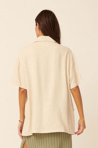 Right on Time Oversized Short-Sleeve Blazer - ShopPromesa