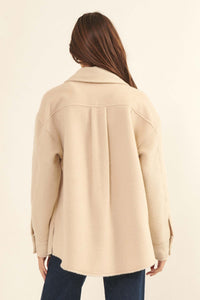 True North Oversized Brushed Felt Shirt Jacket - ShopPromesa