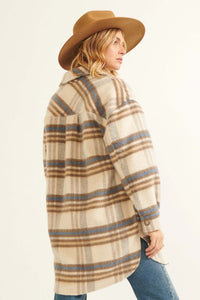 Into the Woods Wool-Blend Plaid Shirt Jacket - ShopPromesa