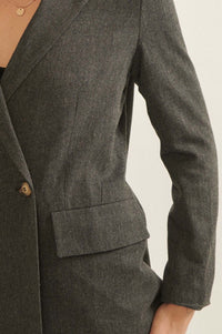 Smart Money Herringbone Tweed Blazer - ShopPromesa