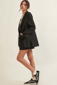 Executive Realness Oversized Pinstripe Blazer - ShopPromesa