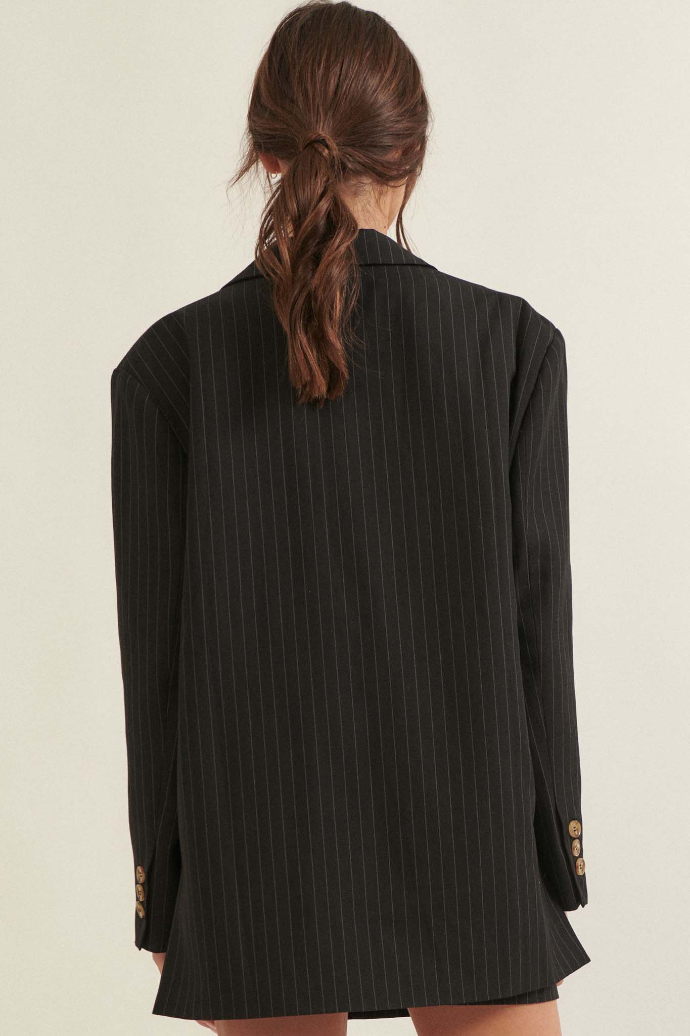 Executive Realness Oversized Pinstripe Blazer - ShopPromesa