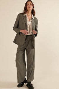 Executive Realness Oversized Pinstripe Blazer - ShopPromesa