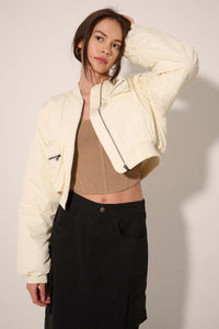 Ground Control Cropped Bomber Jacket - ShopPromesa