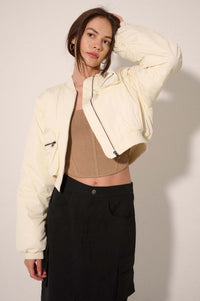 Ground Control Cropped Bomber Jacket - ShopPromesa