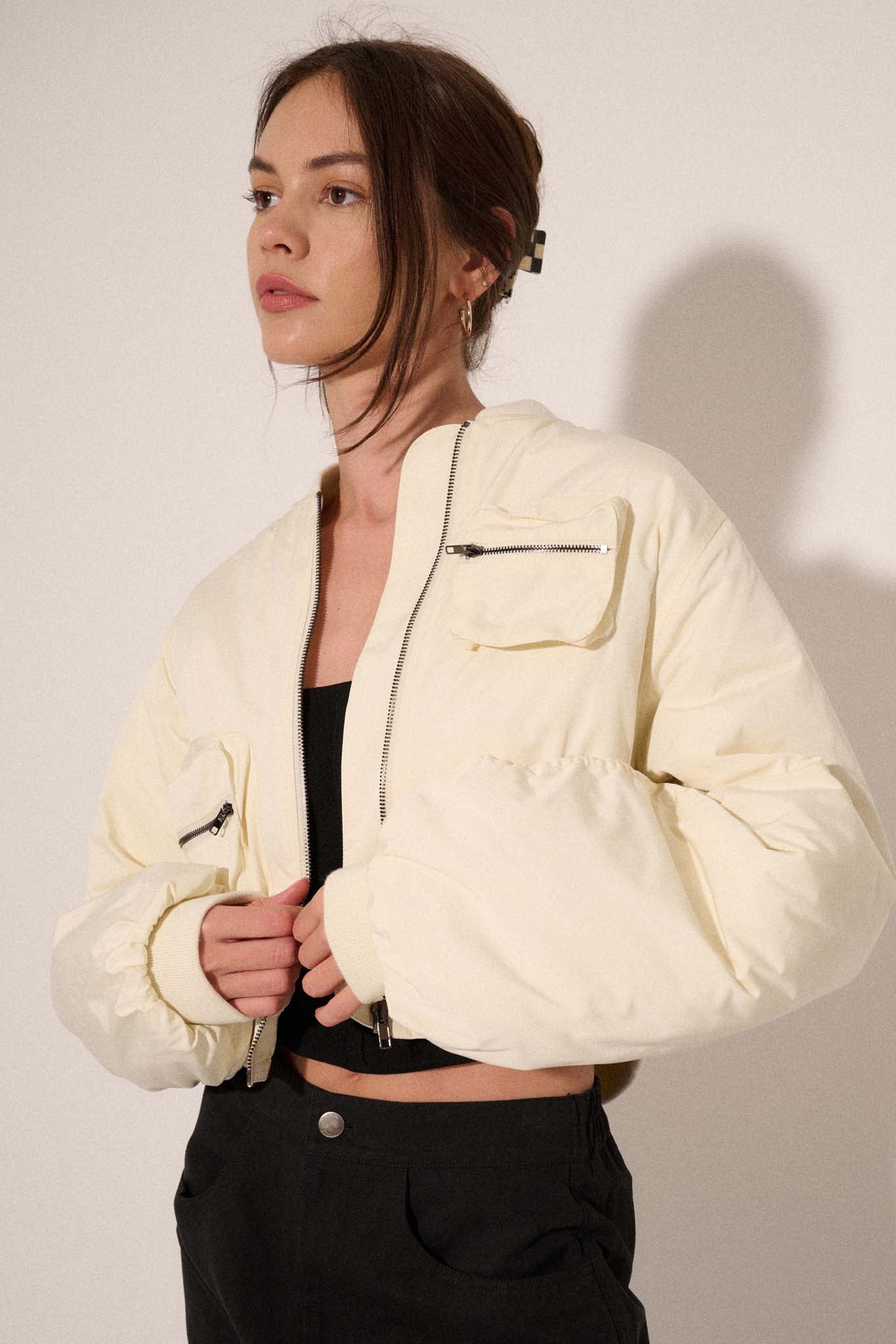 Ground Control Cropped Bomber Jacket - ShopPromesa