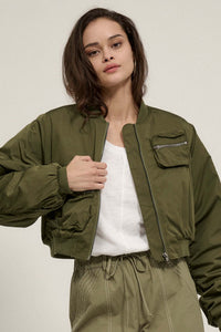 Ground Control Cropped Bomber Jacket - ShopPromesa