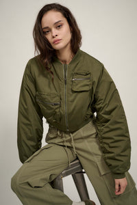 Ground Control Cropped Bomber Jacket - ShopPromesa