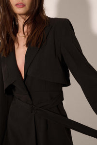 Push the Envelope Layered Belted Blazer - ShopPromesa