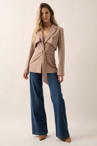 Push the Envelope Layered Belted Blazer - ShopPromesa