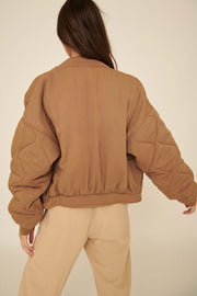 Quiet Confidence Quilted Bomber Jacket - ShopPromesa