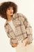 Finding Home Cropped Plaid Shirt Jacket - ShopPromesa