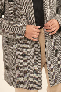 Ship Shape Double-Breasted Tweed Peacoat - ShopPromesa