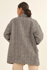 Ship Shape Double-Breasted Tweed Peacoat - ShopPromesa