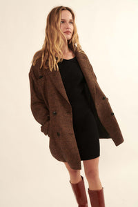 Ship Shape Double-Breasted Tweed Peacoat - ShopPromesa