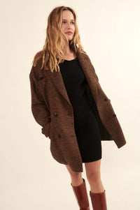 Ship Shape Double-Breasted Tweed Peacoat - ShopPromesa