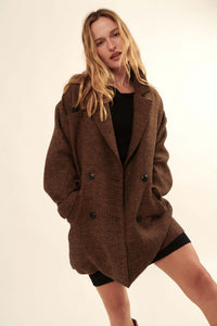 Ship Shape Double-Breasted Tweed Peacoat - ShopPromesa