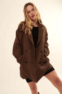 Ship Shape Double-Breasted Tweed Peacoat - ShopPromesa