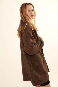 Ship Shape Double-Breasted Tweed Peacoat - ShopPromesa