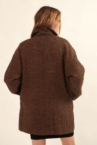 Ship Shape Double-Breasted Tweed Peacoat - ShopPromesa