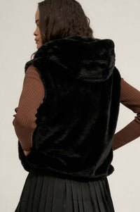 Bear With Me Faux Fur Hooded Vest - ShopPromesa