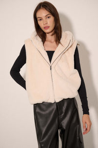 Bear With Me Faux Fur Hooded Vest - ShopPromesa