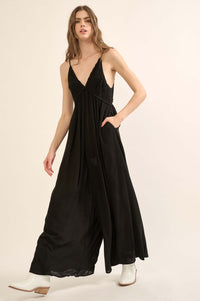 Last Resort Smocked Wide-Leg Halter Jumpsuit - ShopPromesa