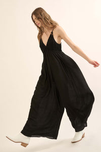 Last Resort Smocked Wide-Leg Halter Jumpsuit - ShopPromesa