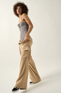 Take It in Stride Belted Wide-Leg Cargo Pants - ShopPromesa