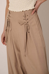 Large and In Charge Wide-Leg Lace-Up Pants - ShopPromesa