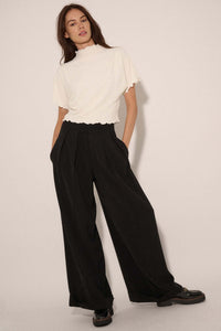 Hit Your Stride Pleat-Front Cuffed Wide-Leg Pants - ShopPromesa