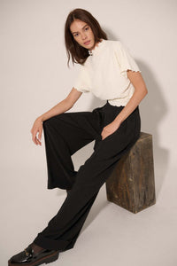 Hit Your Stride Pleat-Front Cuffed Wide-Leg Pants - ShopPromesa