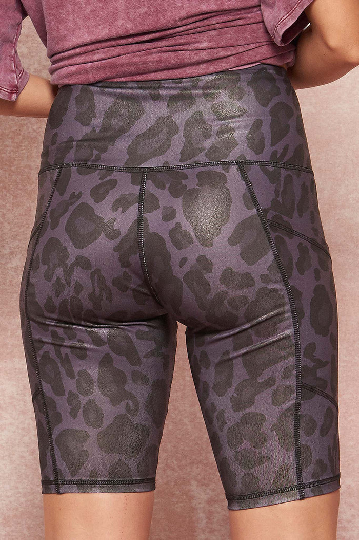 Untamed Spirit Leopard-Print Pocket Bike Shorts - ShopPromesa