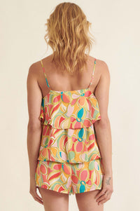 Dreaming in Color Tiered Floral Satin Romper - ShopPromesa