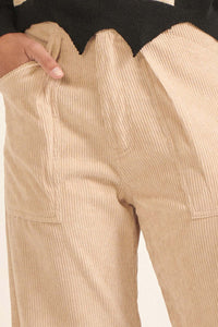 On the Move Pleated Corduroy Cargo Pants - ShopPromesa