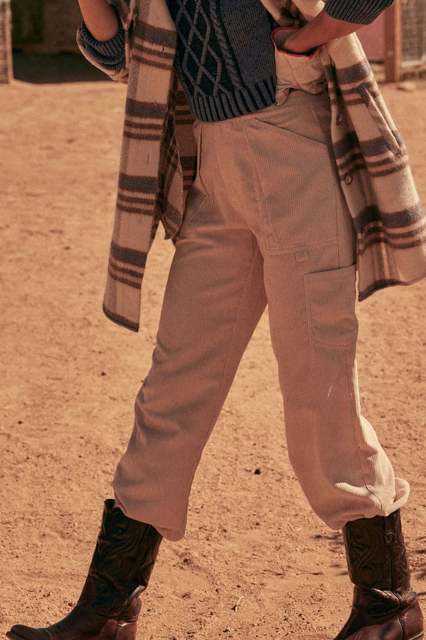 On the Move Pleated Corduroy Cargo Pants