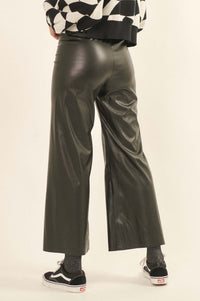 Hide and Sleek Vegan Leather High-Waist Pants - ShopPromesa