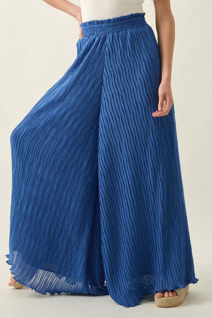 Fan Mail Accordion Pleated Wide-Leg Palazzo Pants - ShopPromesa