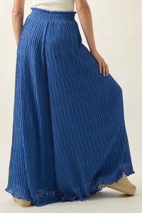 Fan Mail Accordion Pleated Wide-Leg Palazzo Pants - ShopPromesa