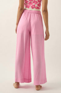 Walk of Life Textured Crepe Wide-Leg Pants - ShopPromesa